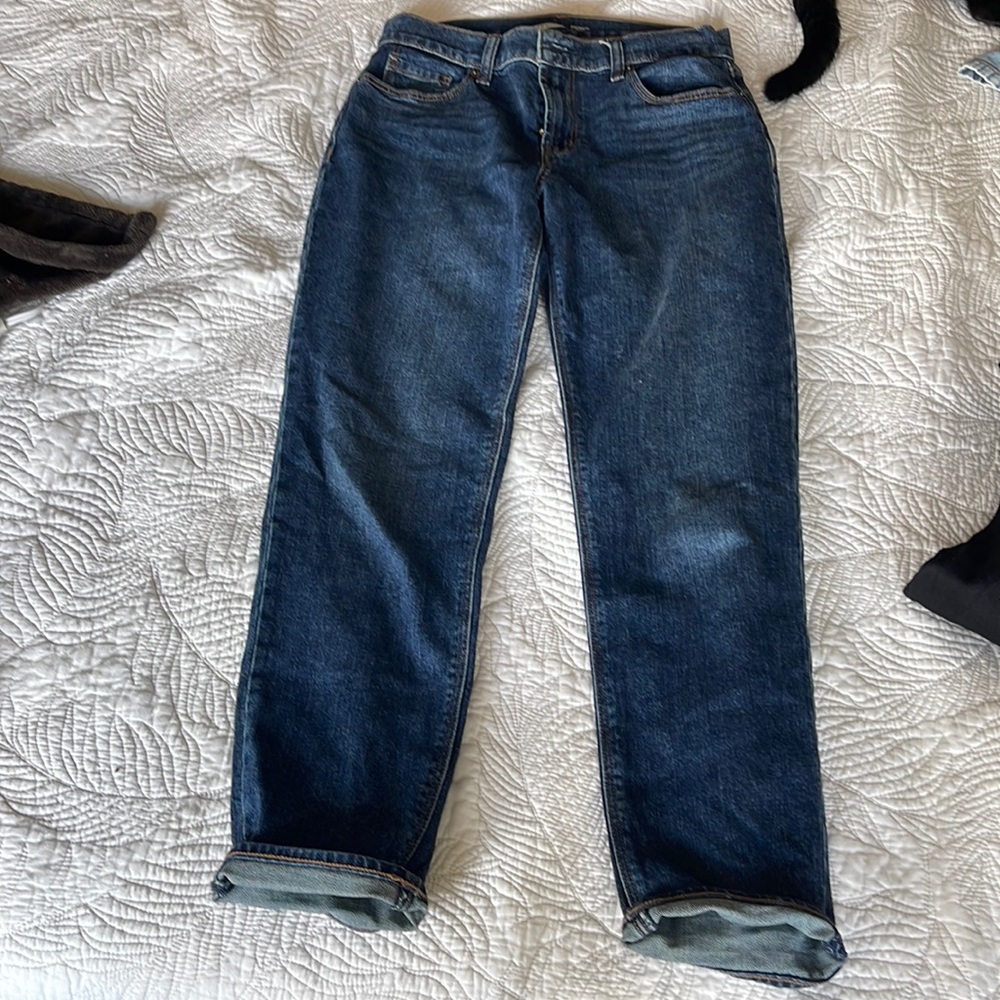 Old navy dark wash boyfriend jeans